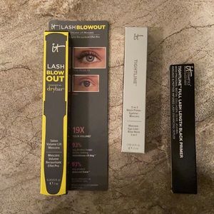 It Cosmetics Mascara Trio Lash Blowout, Tight Line Primer,  and 3 in 1